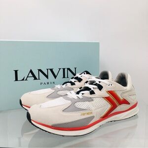 Lanvin Meteor Runner/ White/ Red / Grey Men’s Sneakers Size US 12 M